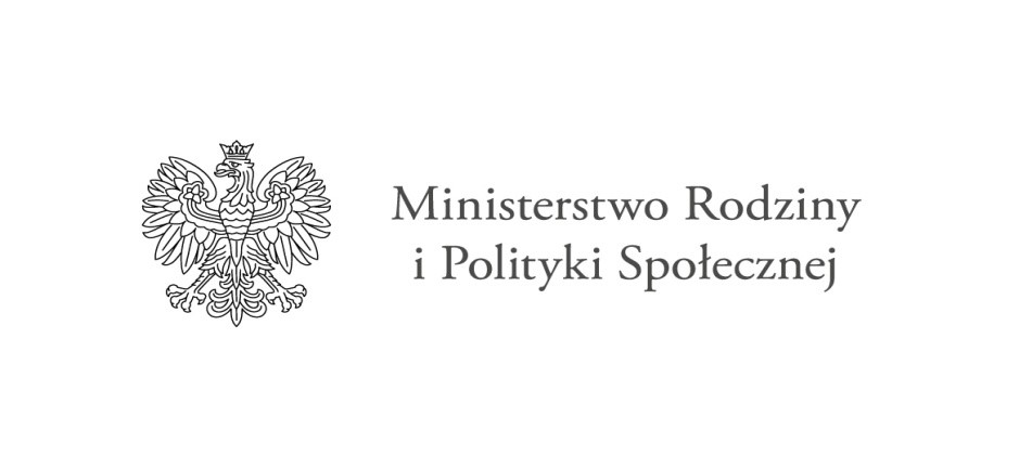 Na zdjęciu widnieje wizerunek godla polskiego - orzeł w koronie i napis Ministerstwo Rodziny i Polityki Społecznej